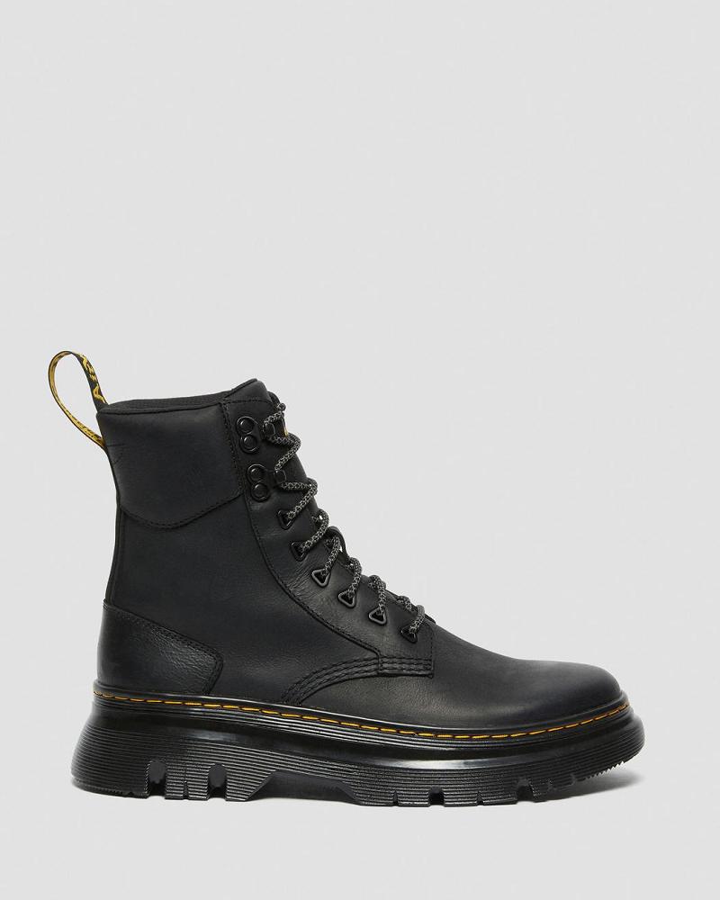 Men's Dr Martens Tarik Wyoming Leather Utility Ankle Boots Black | AU 452EBC